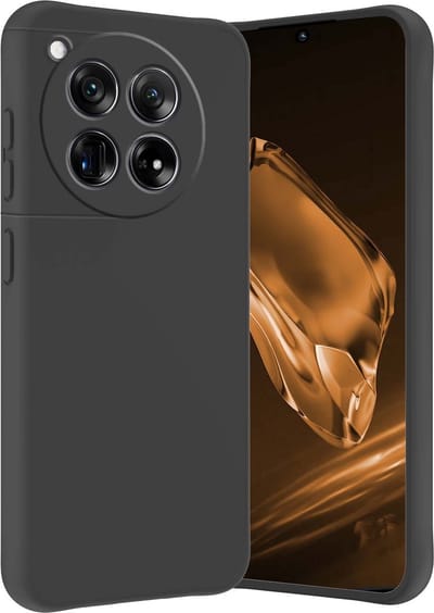 Hoes - Geschikt voor OnePlus 12 - Sterk & Shockproof - Hoesje Cover - Siliconen Case - Zwart
