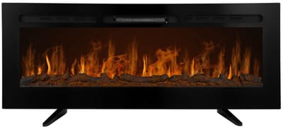 Elektrische inbouwhaard - zwart - 127 cm - thermostaatfunctie