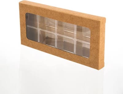 Kraft Doos voor Handgemaakt Snoep Sets voor 8 stuks 7x2.1x13.8cm (25 Stuks)