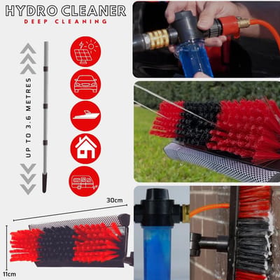 RFWR® Telescopische Hydrocleaner met Wateraangedreven Zeepdispenser voor Efficiënte Reiniging van Zonnepanelen en Vrachtwagens