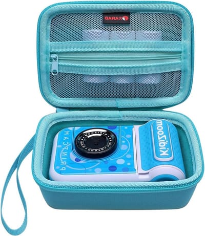 Kindercamera Tas voor VTech Kidizoom Video Studio HD met Statief voor Kinderen van 5-12 Jaar - Blauw, Harde Bescherming, Duurzaam Ontwerp