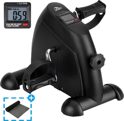 Uten D02 Stoelfiets - Bureaufiets - Fietstrainer - Stoelfiets bewegingstrainer - Stoelfiets voor ouderen – Verstelbare Weerstand - armen en benen - Zwart