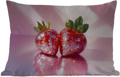 Buitenkussens - Tuin - Disco - Fruit - Glitter - Strawberry - 50x30 cm