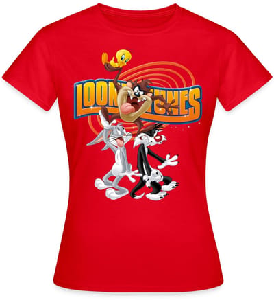Looney Tunes Bugs Taz Tweety Sylvester T-Shirt Dames