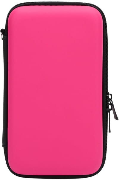 Dailygoods - Draagtas Compatibel met voor Nieuwe 2DS XL 2DS LL voor Nieuwe 3DS 3DS, Waterbestendig, Harde Reistas met 8 Spelslots, Draagbare Console Beschermhoes (PINK)