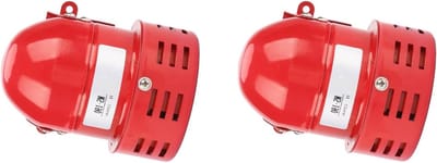 2 Stuks Motor Alarm met 120dB Geluid voor Bouwplaatsen en Wegen - Hoge en Lage Temperatuur Weerstand, Verstelbare Tuyere, Veiligheid en Detectie