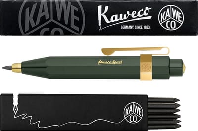 Kaweco - Vulpotlood 3,2 - Classic Sport - Oktogonal Clip Vergoldet - Groen - Met doosje vullingen