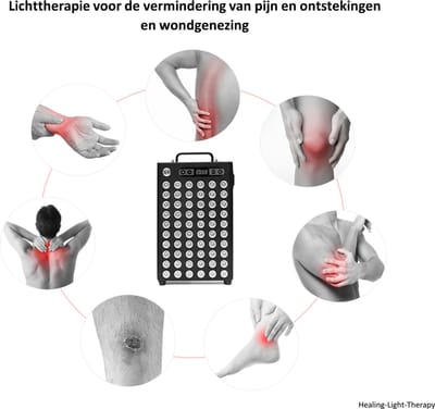 Healing-Light-Therapy Professioneel lichttherapie paneel 300Watt met 2 soorten infrarood licht – Ideaal voor ontspanning, wondgenezing - Verlichting van pijn, ontsteking - Herstel na sport
