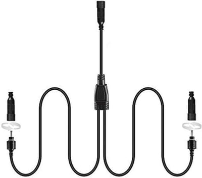 2-in-1 Y-vorm tuinverlichting verlengkabel 1,3 m IP65 waterdicht LED-kabel voor 4-in-1 en 6-in-1 tuinlampen
