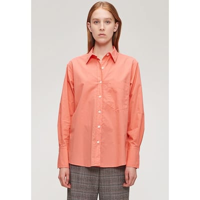 ZENGGI Org Cotton Boys Shirt Radiant Coral Größe: XS | Business hemden Outlet | Damen | Orange