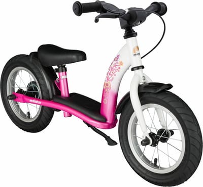 Bikestar loopfiets Classic 12 inch, roze/wit