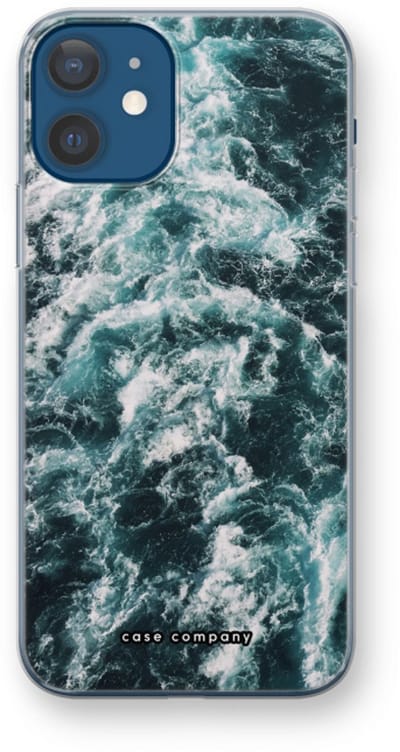 Case Company® - Hoesje geschikt voor iPhone 12 hoesje - Zee golf - Soft Cover Telefoonhoesje - Bescherming aan alle Kanten en Schermrand