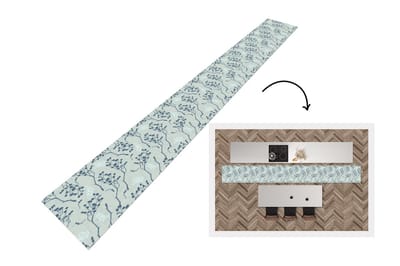 Keukenloper - Keukenmat - Patronen - Tuin - Takken - 400x50 cm - Keuken vloerkleed