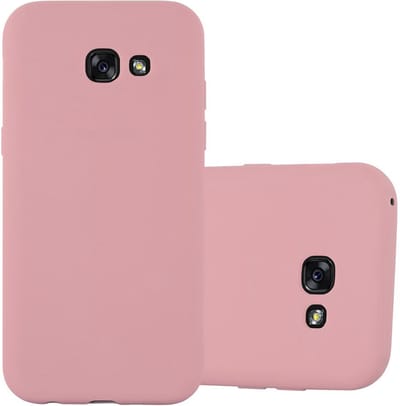 Cadorabo Hoesje geschikt voor Samsung Galaxy A7 2017 in CANDY ROZE - Beschermhoes gemaakt van flexibel TPU silicone Case Cover