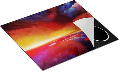 Chefcare Inductie Beschermer Abstracte Kunst - Dromenland - 60x50 cm - Afdekplaat Inductie - Kookplaat Beschermer - Inductie Mat