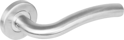 Intersteel Deurkruk Lisa op rozet met 7 mm nok rvs geborsteld