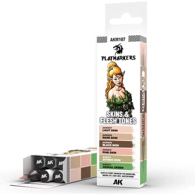 Markers AK Interactive Skin & Flesh (x6)