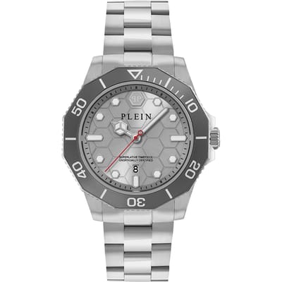 Philipp Plein Aquastorm PW2GA0326 Horloge - Staal - Zilverkleurig - Ø 44 mm