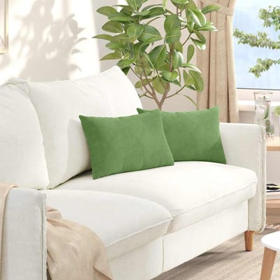 vidaXL - Zitkussens - 2 - pcs - Lichtgroen - 50 - x - 30 - cm - Corduroy - stof