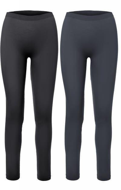 Ladeheid Dames Thermobroek 2 Pack - Sport - Lang - Sporbroek - Polyamide – Zwart/Grafiet – S - LA-LA40-261-TMPW-2B
