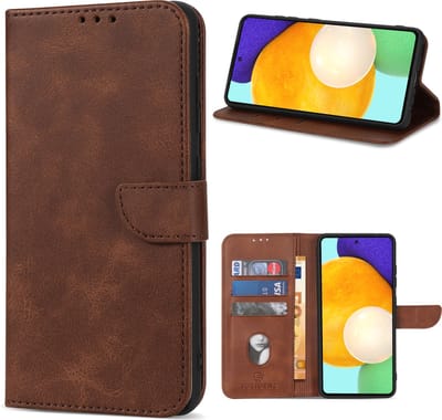 Solidenz hoesje - Geschikt voor Samsung Galaxy A52 / A52s - Bookcase - Bruin