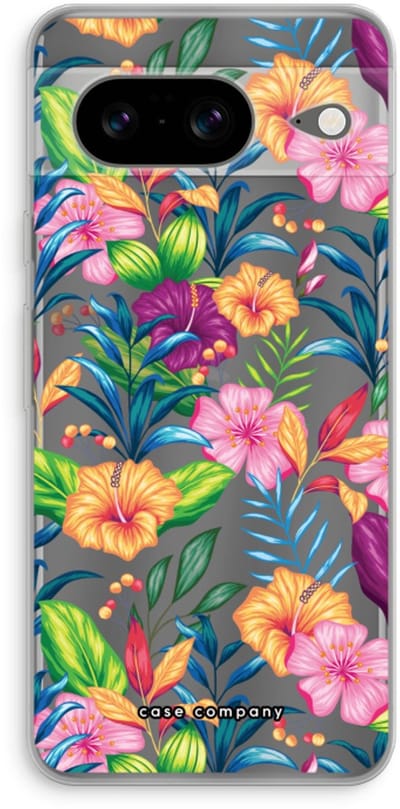 Case Company® - Hoesje geschikt voor Google Pixel 8 hoesje - Tropisch 2 - Soft Cover Telefoonhoesje - Bescherming aan alle Kanten en Schermrand