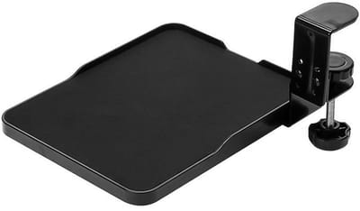 Dailygoody - Muislade Clip - Ergonomische Muisplatform - Uitschuifbaar - Zwart - Muislade Uitschuifbaar - Onder Bureau - Verlengstuk