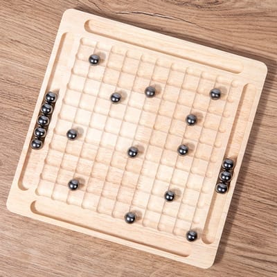Magnetic chess - Magnetisch denkspel - Houten schaakspel - Gezelschapsspel - Magnetische schaakvariant - Schaakspel met magneten