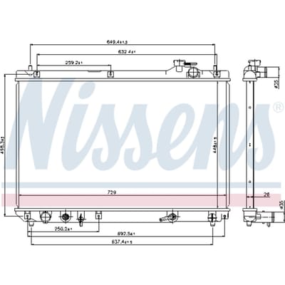 Radiator, motorkoeling NISSENS 64659
