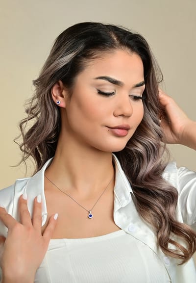 AKZENT Akzent dames sieradenset "Thais" van 925 sterlingzilver met zirkonia, gerhodineerd,