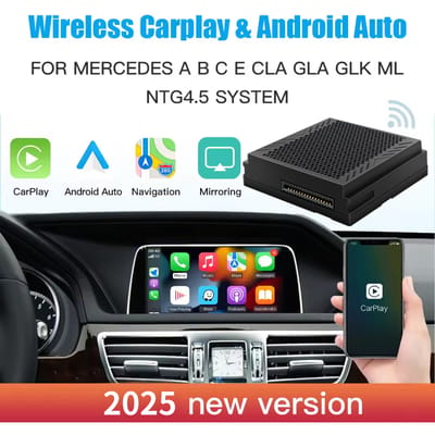 Draadloze Carplay Geschikt Voor Mercedes Benz A B C E CLA GLA GLK ML Sprinter NTG4.5 Becker Module Android Auto Navigatie