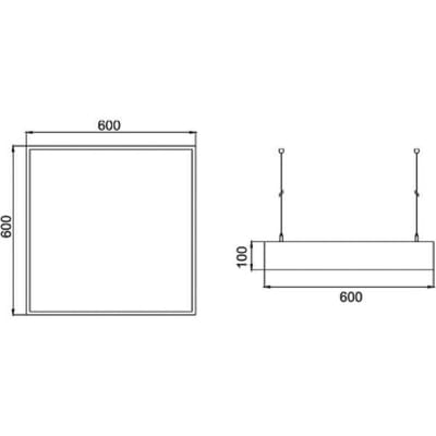 BRUMBERG hanglamp Biro Vierkant aan/uit, zwart, 4000K
