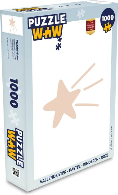 Puzzel Vallende ster - Pastel - Kinderen - Roze - Kids - Legpuzzel - Puzzel 1000 stukjes volwassenen