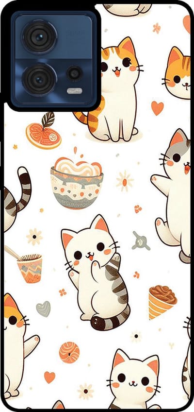 Smartphonica Telefoonhoesje Geschikt voor Motorola Edge 30 Fushion / Moto S30 Pro met katten opdruk - TPU backcover case cat design geschikt voor Motorola Edge 30 Fushion;Motorola Moto S30 Pro