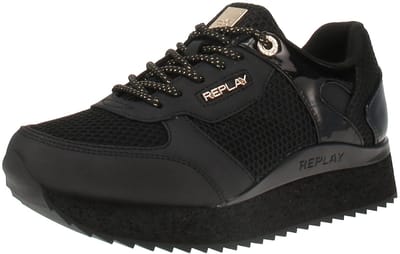 Replay Penny Simply GWS63 C0161S - Damestrainers - 003-Zwart