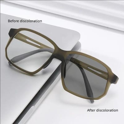 Nouvelles lunettes de sport ultra-légères à verres changeants de couleur pour myopie, modèle haut de gamme pour homme, idéales pour la conduite et le cyclisme en extérieur (réf. 6135). -3.75 vert