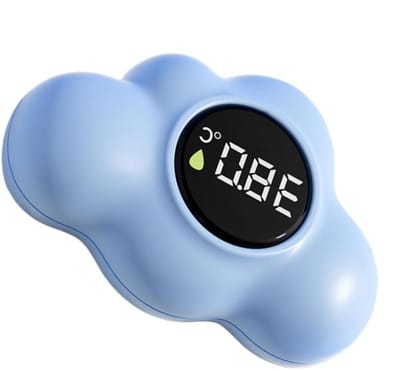 Badthermometer Wolk - Waterthermometer Baby - Veilig Baden - Automatische Start - 13 cm - Blauw