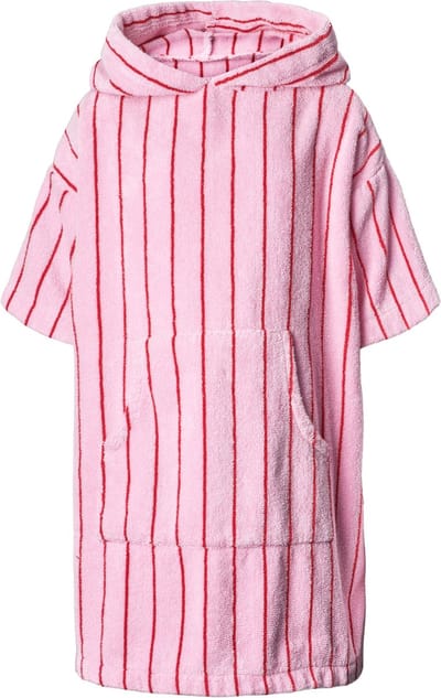 Bongusta Naram Adult Poncho Baby pink & Ski Patrol (roze & rood) maat S/M