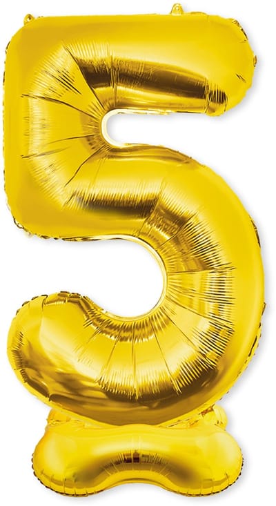 LUQ – XXL Folieballon 5 Jaar – 1,5 meter – Luxe Verjaardag Decoratie – Glam Birthday Feest Versiering – Zelfstaand Model