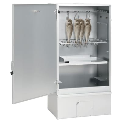 vidaXL - BBQ-rookoven - met - koude - rookgenerator - gegalvaniseerd - staal