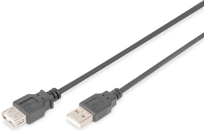 ASSMANN Electronic USB 2.0 A Male naar USB 2.0 A Female - 1.8 m