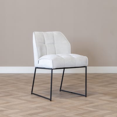 Bronx71® Scandinavische eetkamerstoel Jelle off white - stoel
