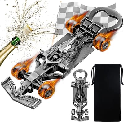 Flesopener in de auto, raceauto geschenken voor mannen, unieke raceauto bierflesopeners, vadergeschenken verjaardag kerstcadeaus voor hem mannen, vader, echtgenoot, opa, vriend, racefans