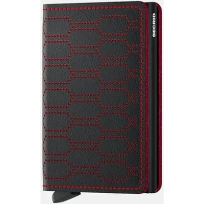 Secrid Unisex Slimwallet Fuel Black-red Maat: OS | Portemonnees Outlet | Unisex | Zwart