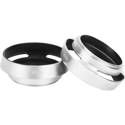 2 stuks Aluminiumlegering 43mm Zilver Camera Metalen Lenskap Vervanging voor Leica black
