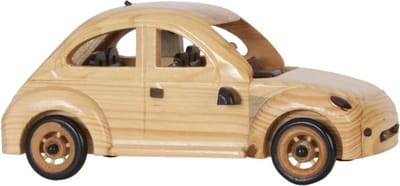 Clayre & Eef 6H0824 - Model auto - 24 x 12 cm - hout - geel