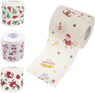 Kerst Toiletpapier - Decoratief Papier - Feestelijke Aankleding - Met Kerstprints - 4 Rollen - Multicolor