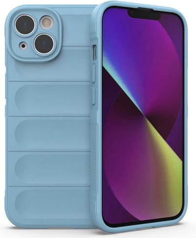 Coverup Hoesje - Geschikt voor iPhone 14 Hoesje - Coverup Hands-On Rugged Back Cover - Lichtblauw