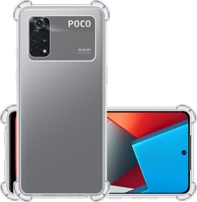 Hoesje - Geschikt voor Xiaomi Poco X4 Pro 5G - Sterk & Shockproof - Siliconen Case - Back Cover - Telefoon Hoes Shock Proof - Transparant
