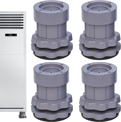 Wasmachine Ondersteuning Voeten - Anti-Vibratie Pads - Apparaten Stabiliseren - Dubbellaags Ontwerp - 4 Stuks - Grijs